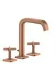 AXOR-HG-AXOR-Citterio-E-3-Loch-Waschtischarmatur-170-mit-Rosetten-und-Zugstangen-Ablaufgarnitur-Brushed-Red-Gold-36108310 gallery number 1